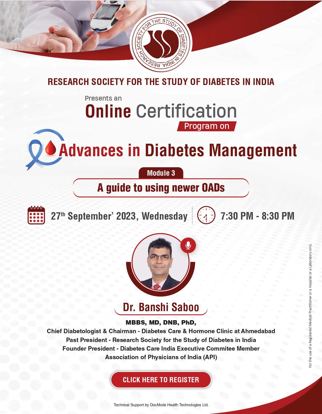 Advances in Diabetes Management - 27 Sept 2023 | RSSDI